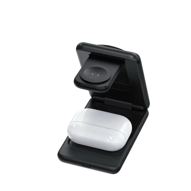 Bezdrátová nabíječka Mobile Origin 3in1 Foldable Qi2 Charger PW8 - černá - náhled 4