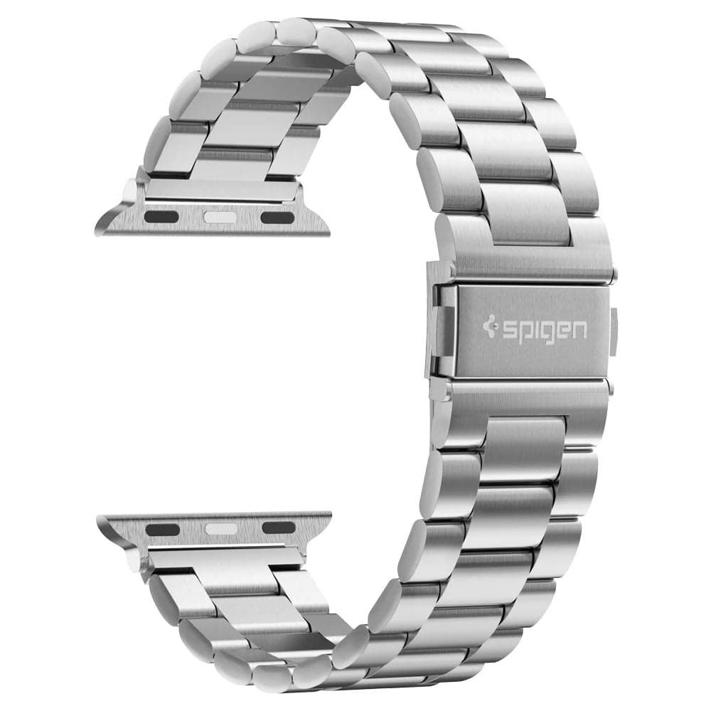 Kovový řemínek pro Apple Watch 42/44/45/49 mm Spigen Modern Fit - stříbrný - náhled 2