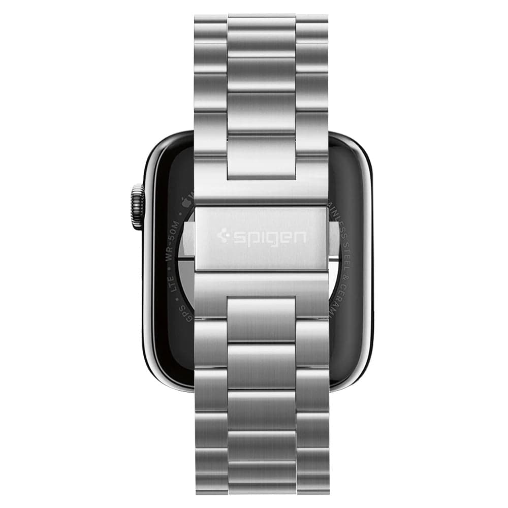 Kovový řemínek pro Apple Watch 42/44/45/49 mm Spigen Modern Fit - stříbrný - náhled 4