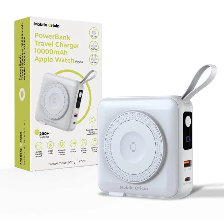 Powerbanka a cestovní nabíječka Mobile Origin PowerBank Travel Charger 10 000 mAh - bílá - náhled 5