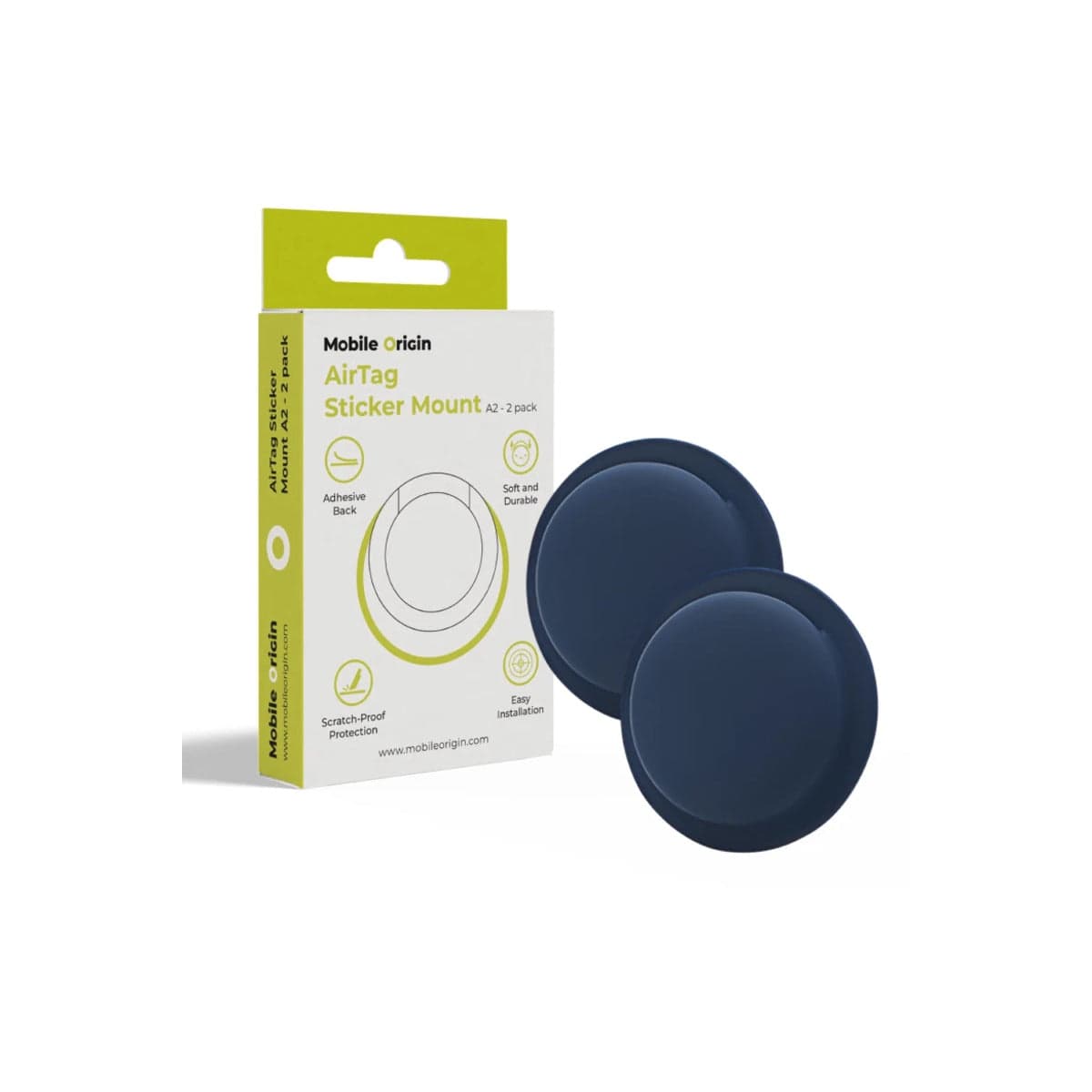 Samolepicí držák pro AirTag Mobile Origin Sticker Mount (2ks) - modrý - náhled 3