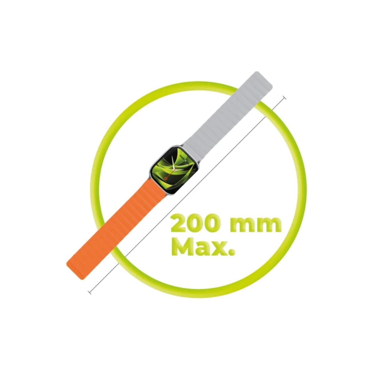 Řemínek pro Apple Watch 42/44/45/49 mm Mobile Magnetic Strap II - oranžový/šedý - náhled 5