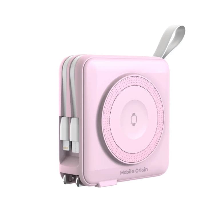 Powerbanka a cestovní nabíječka Mobile Origin PowerBank Travel Charger 10 000 mAh - růžová - náhled 2