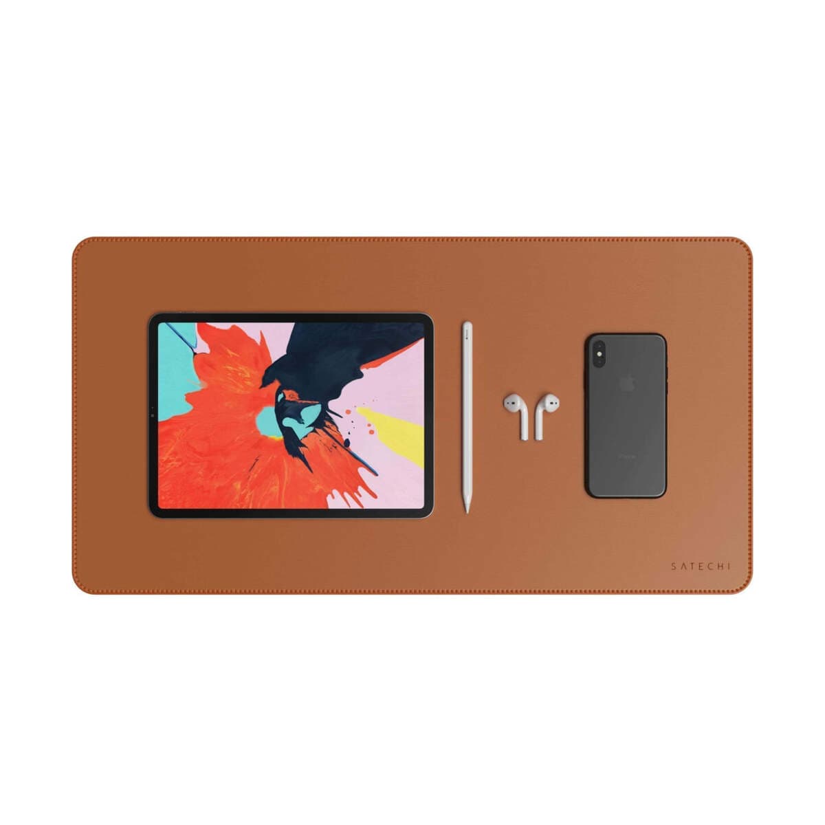 Podložka pod myš Satechi Eco Leather DeskMate - hnědá - náhled 2