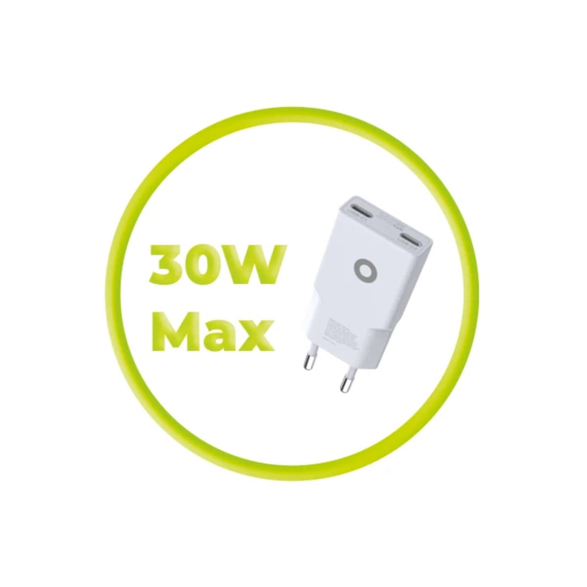 30W adaptér Mobile Origin GaN Slim Charger MO18 - bílý - náhled 2