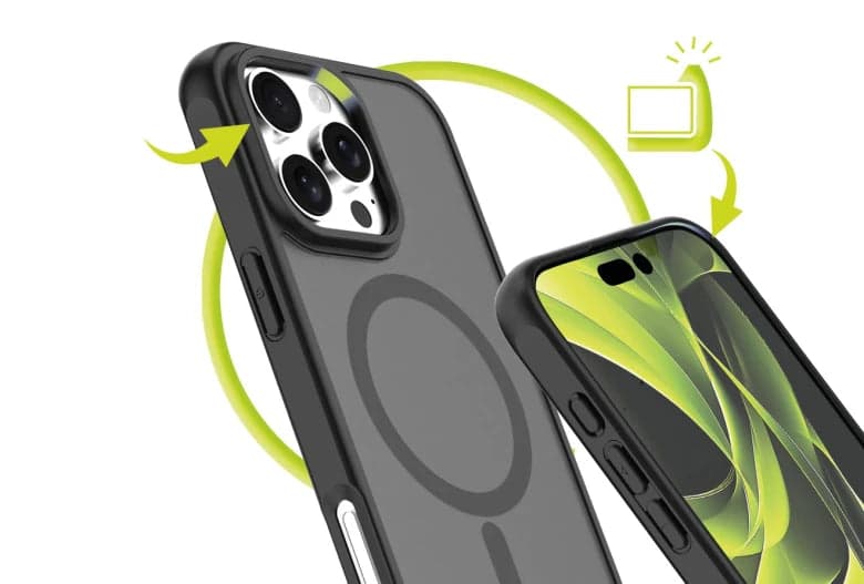 MagSafe kryt iPhone 17 Pro Mobile Origin Easy Hybrid - matně černý - náhled 5