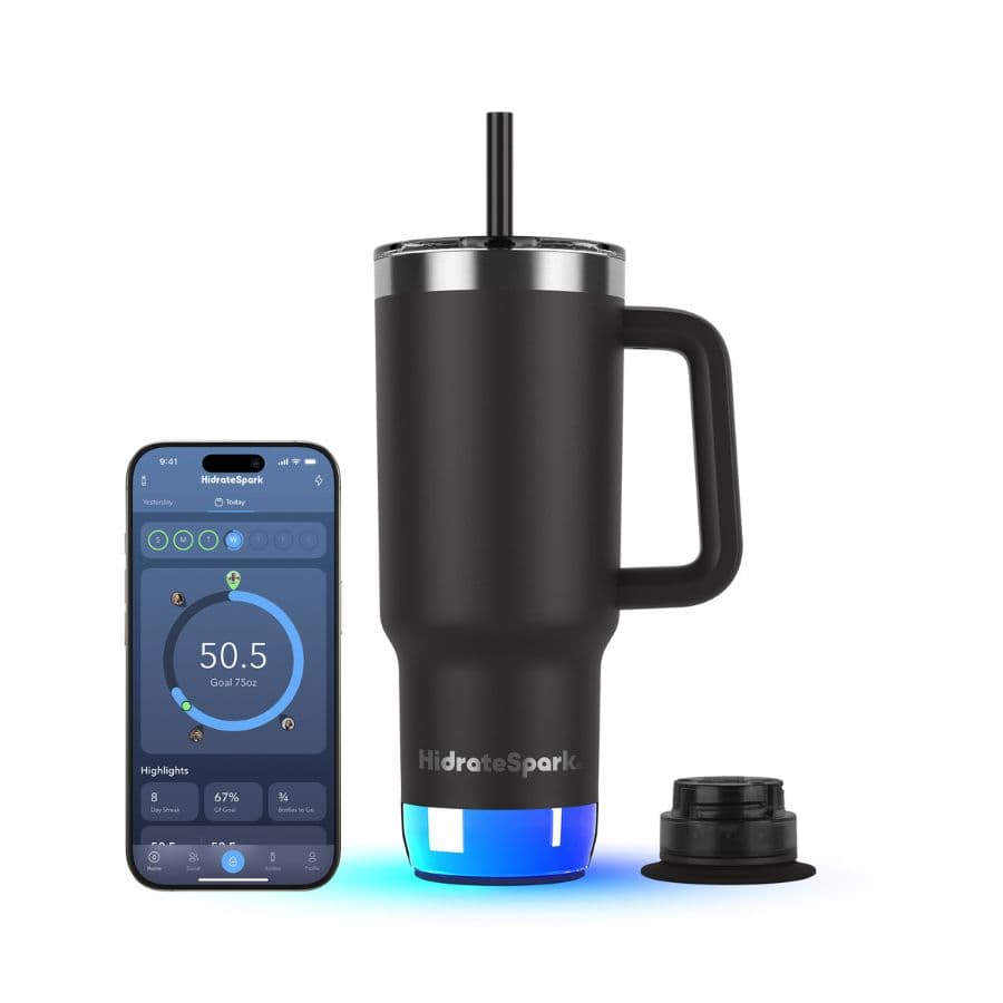 Chytrý termohrnek HidrateSpark PRO 2 Tumbler 887 ml - černý - náhled 2