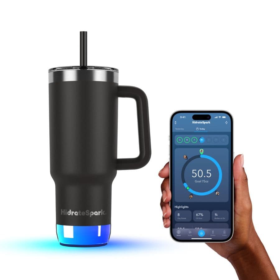 Chytrý termohrnek HidrateSpark PRO 2 Tumbler 887 ml - černý - náhled 3