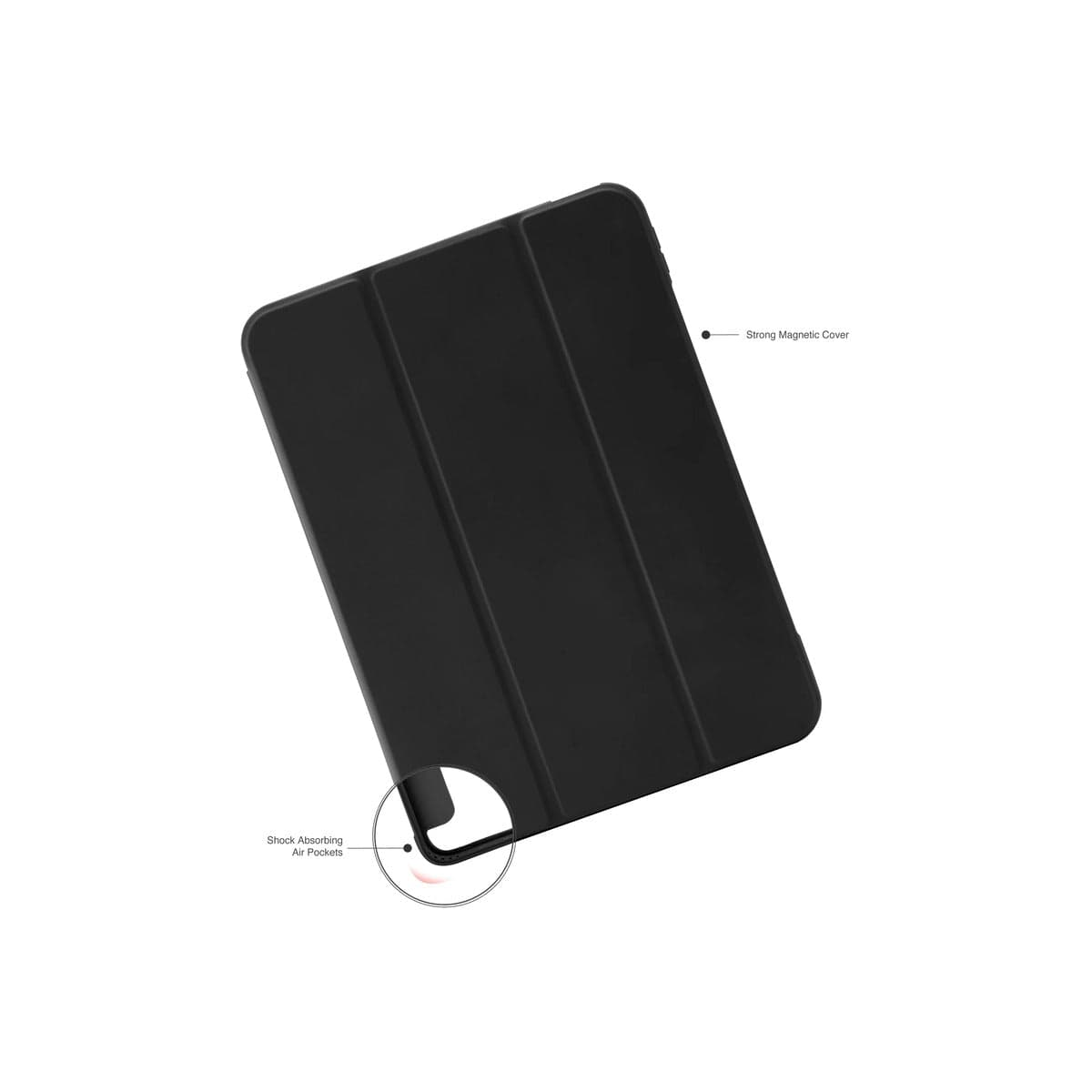 Pouzdro pro iPad (A16) / (22) Pipetto Origami No7 Tri-Folio Case - černé - náhled 2