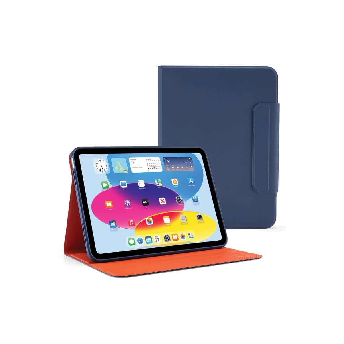 Kryt na iPad Air 10,9" (22/20) a 11" (24/25/26) Pipetto Origami No5 Rotating Folio Case - tmavě modré