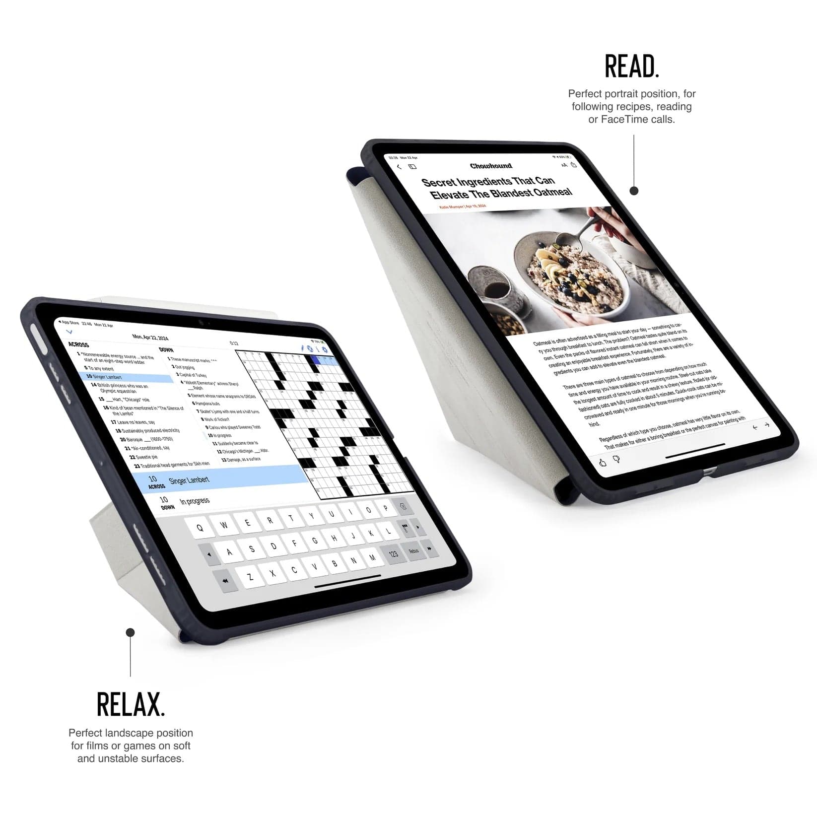 Kryt na iPad Air 13" (24/25/26) Pipetto Origami No1 Original Case - tmavě modrý - náhled 3