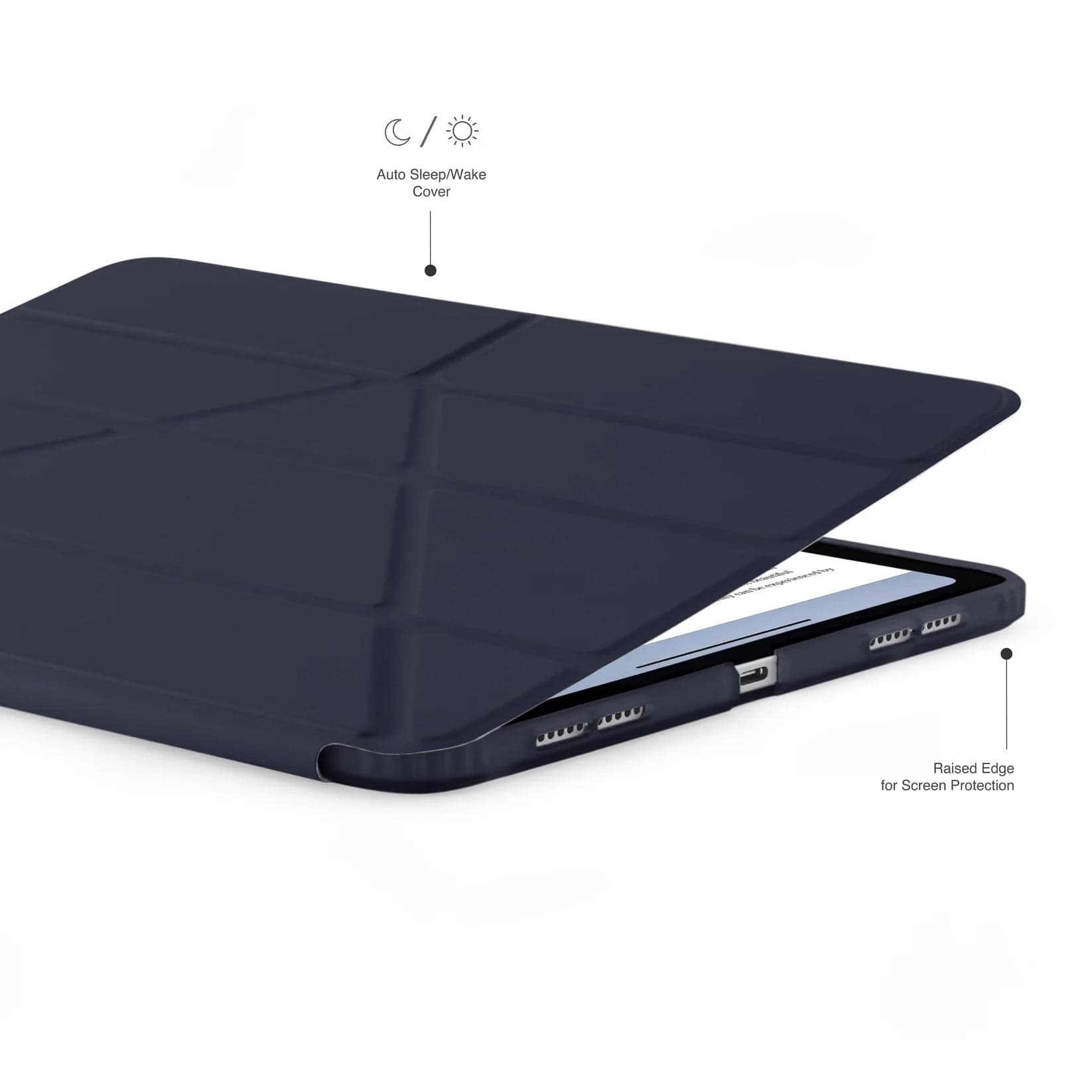 Kryt na iPad Air 13" (24/25/26) Pipetto Origami No1 Original Case - tmavě modrý - náhled 5