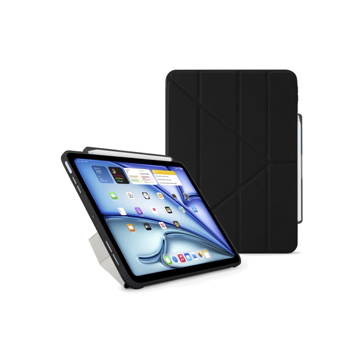 Kryt na iPad Air 13" (24/25/26) Pipetto Origami No3 Pencil Case - černý