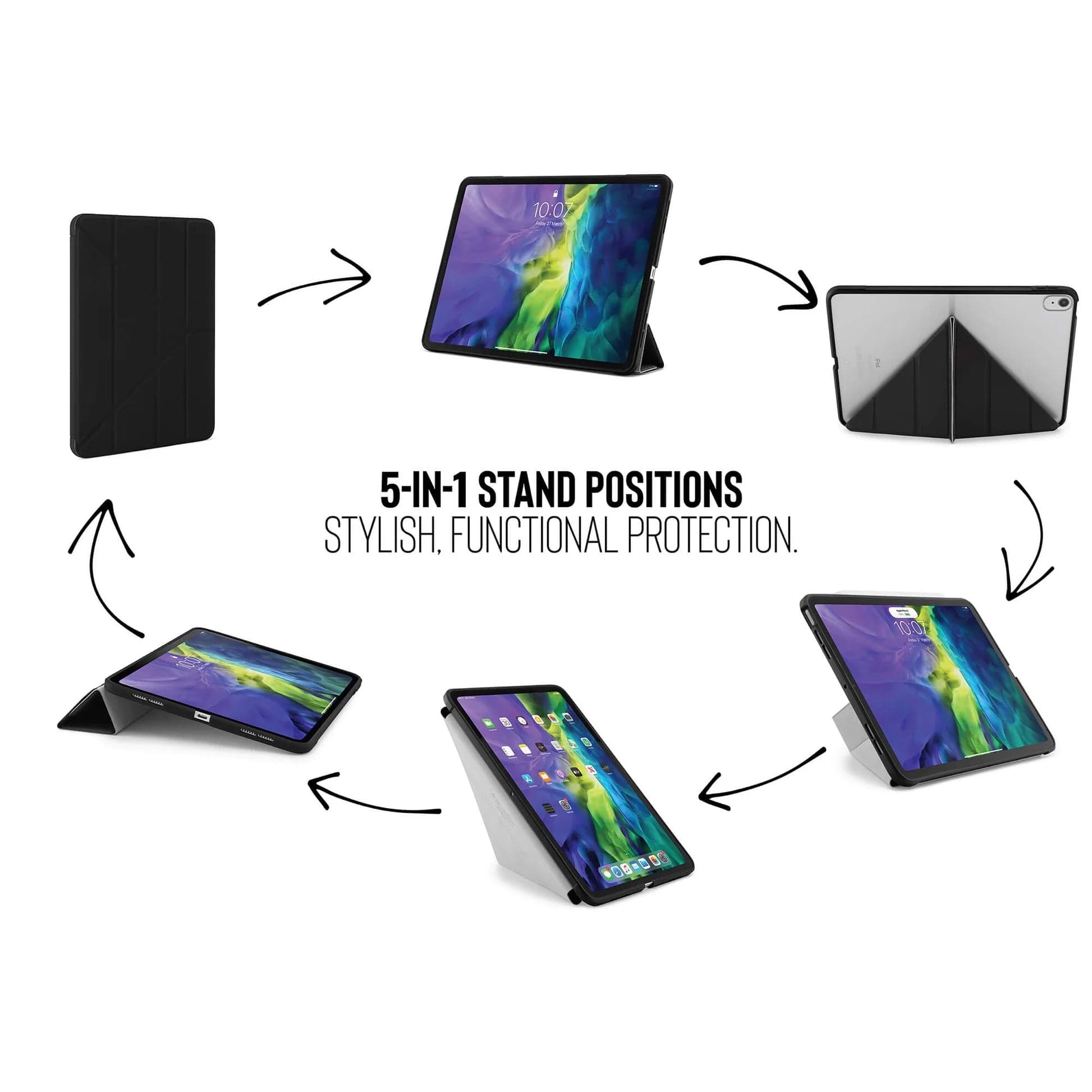 Kryt na iPad iPad Air 10,9" (22/20) a 11" (24/25/26) Pipetto Origami No1 Original Case - černý - náhled 4