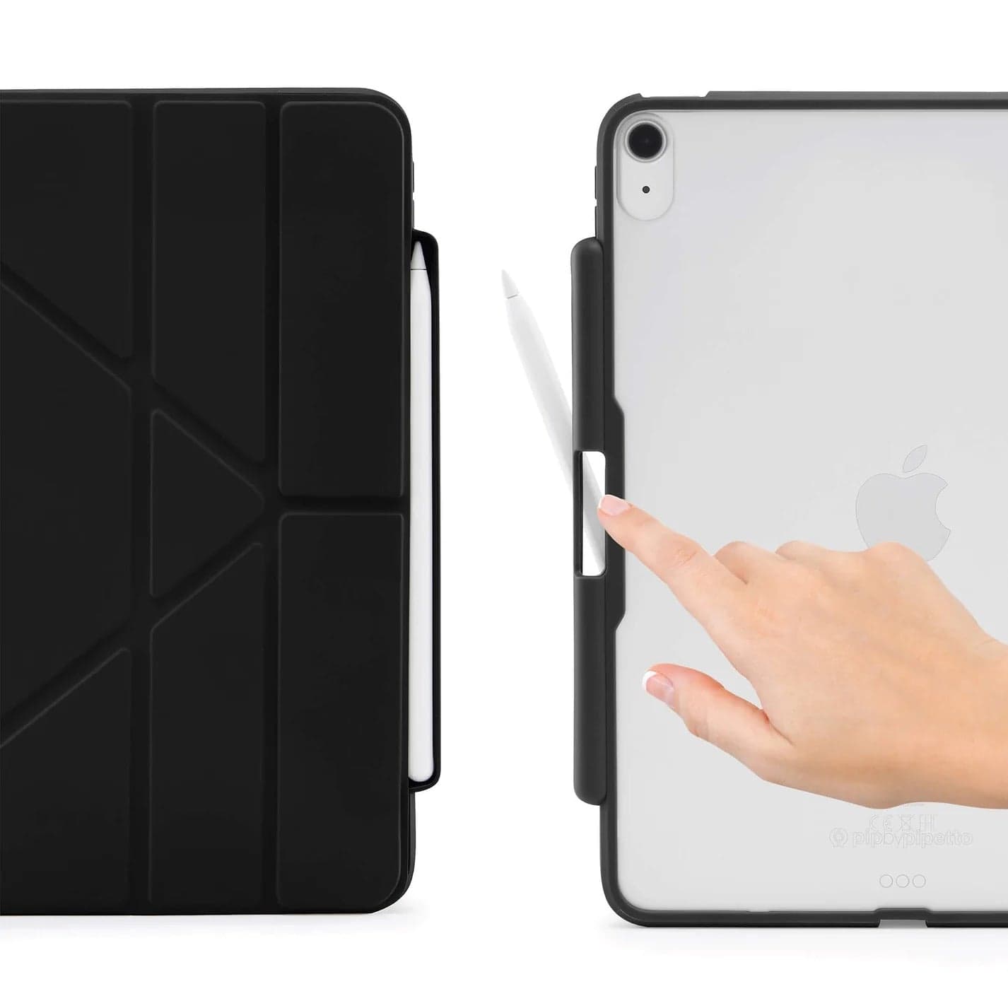 Kryt na iPad Air 10,9" (22/20) a 11" (24/25/26) Pipetto Origami No3 Pencil Case - černý - náhled 3