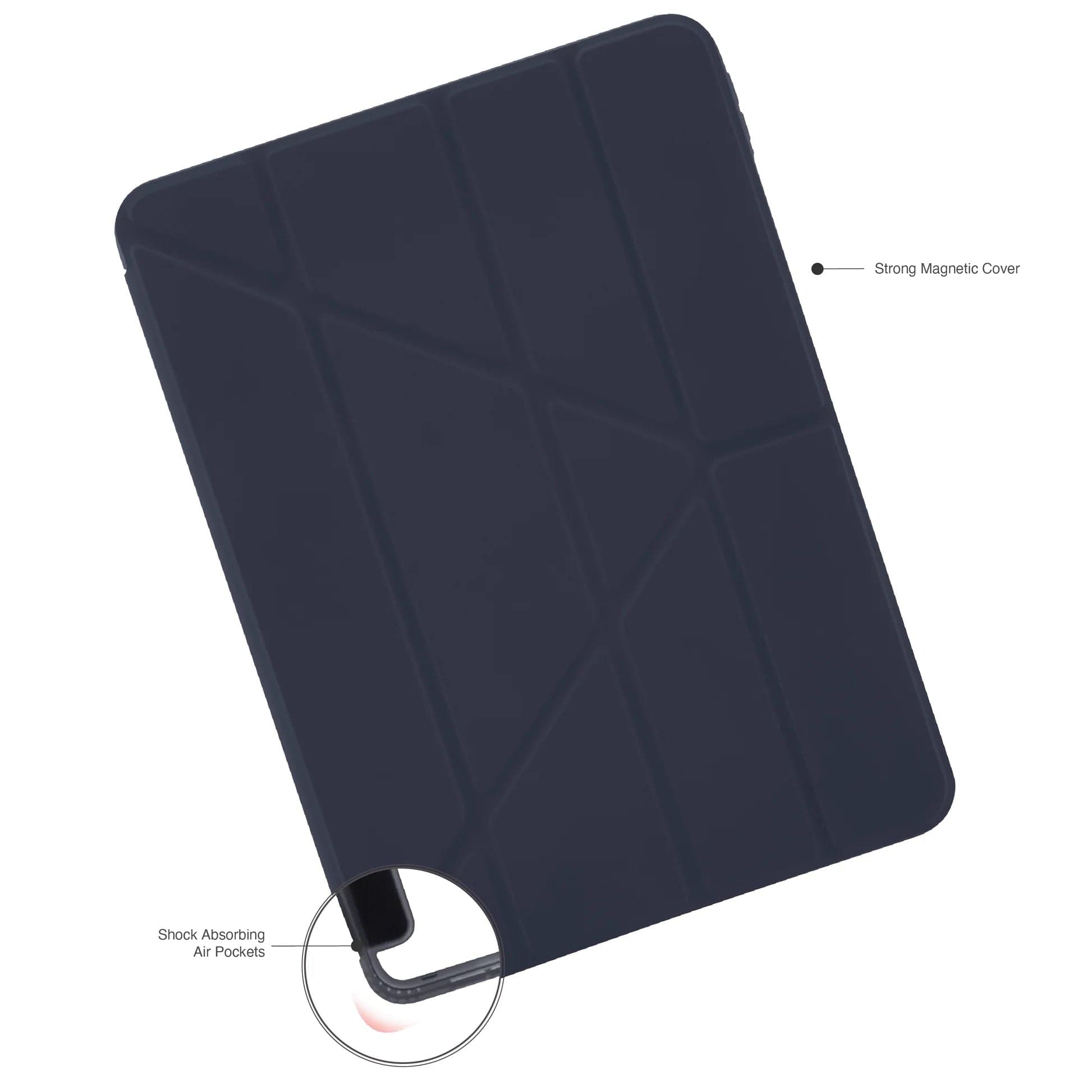 Kryt na iPad Pro 13" (24/25) Pipetto Origami No1 Original Case - tmavě modrý - náhled 3