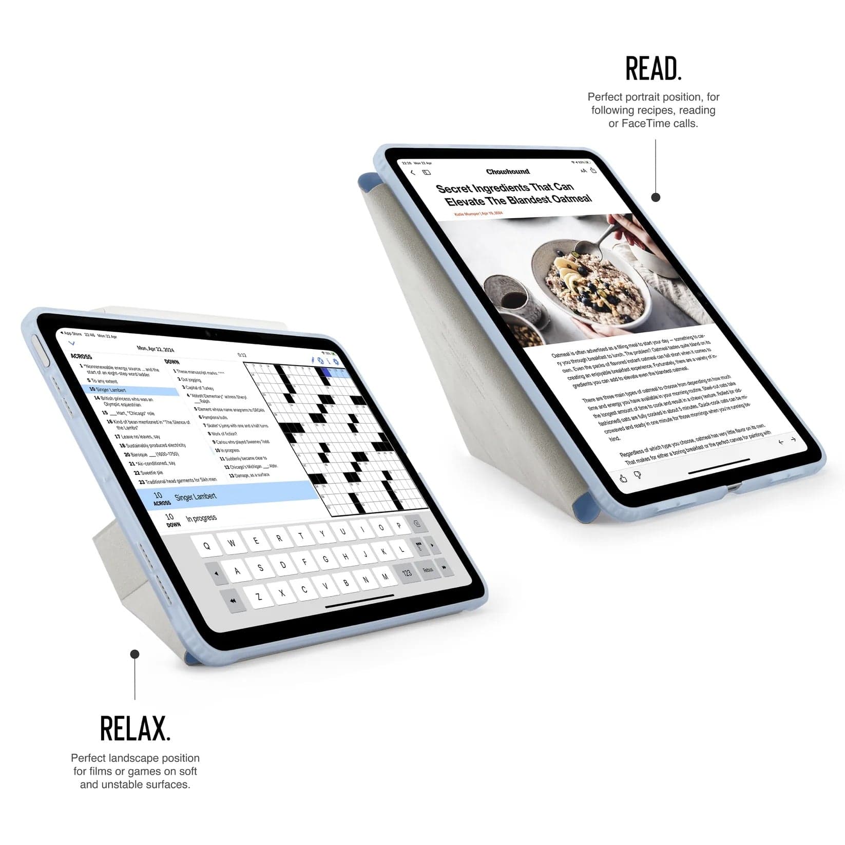 Kryt na iPad Air 13" (24/25/26) Pipetto Origami No1 Original Case - světle modrý - náhled 2
