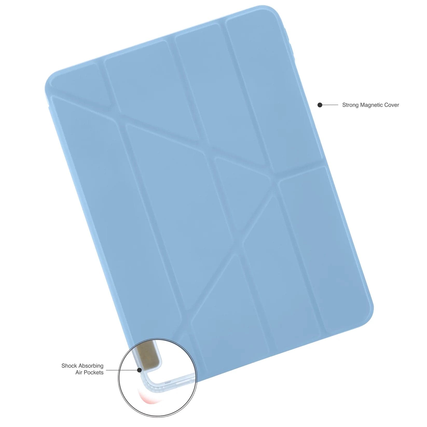 Kryt na iPad Air 13" (24/25/26) Pipetto Origami No1 Original Case - světle modrý - náhled 3