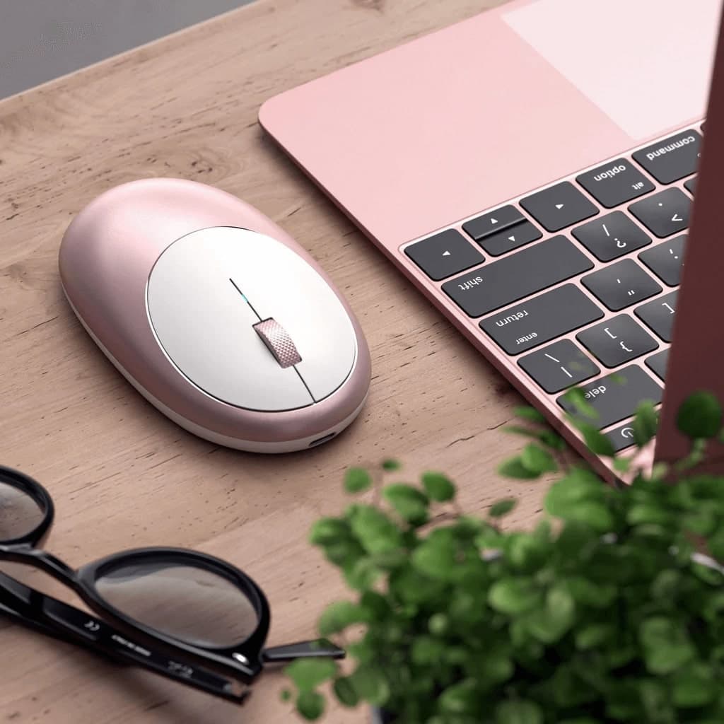 Ergonomická bezdrátová myš Satechi M1 - růžová - náhled 5
