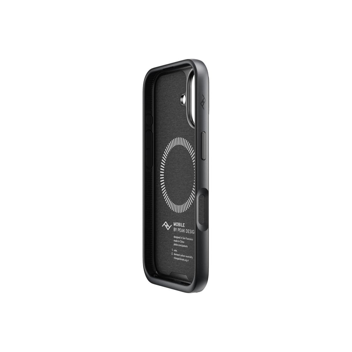 Kryt pro iPhone 16 Peak Design Mobile Everyday Fabric Case - tmavě šedý - náhled 3