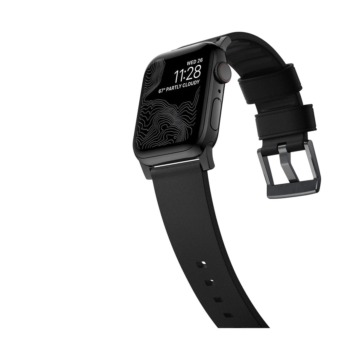 Řemínek pro Apple Watch 42/44/45/49 mm Nomad Active Strap Pro - černý s černou přezkou - náhled 4