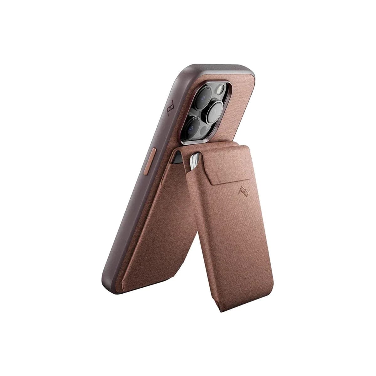 MagSafe peněženka se stojánkem Peak Design Slim Wallet - červenohnědá
