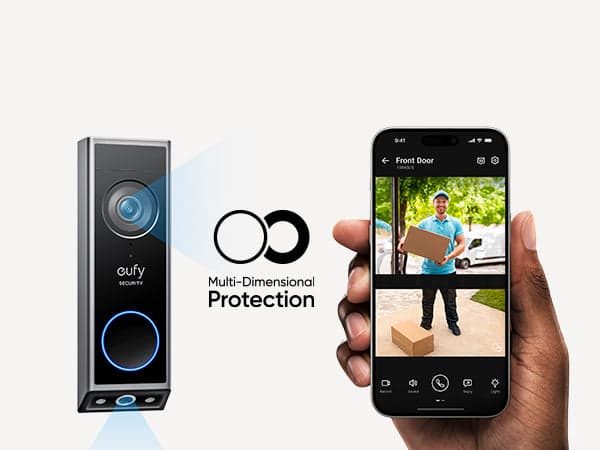 Bezdrátový venkovní videozvonek Eufy Video Doorbell E340 Dual Lens 2K - náhled 2
