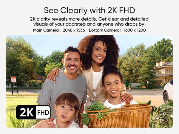 Bezdrátový venkovní videozvonek Eufy Video Doorbell E340 Dual Lens 2K - náhled 4