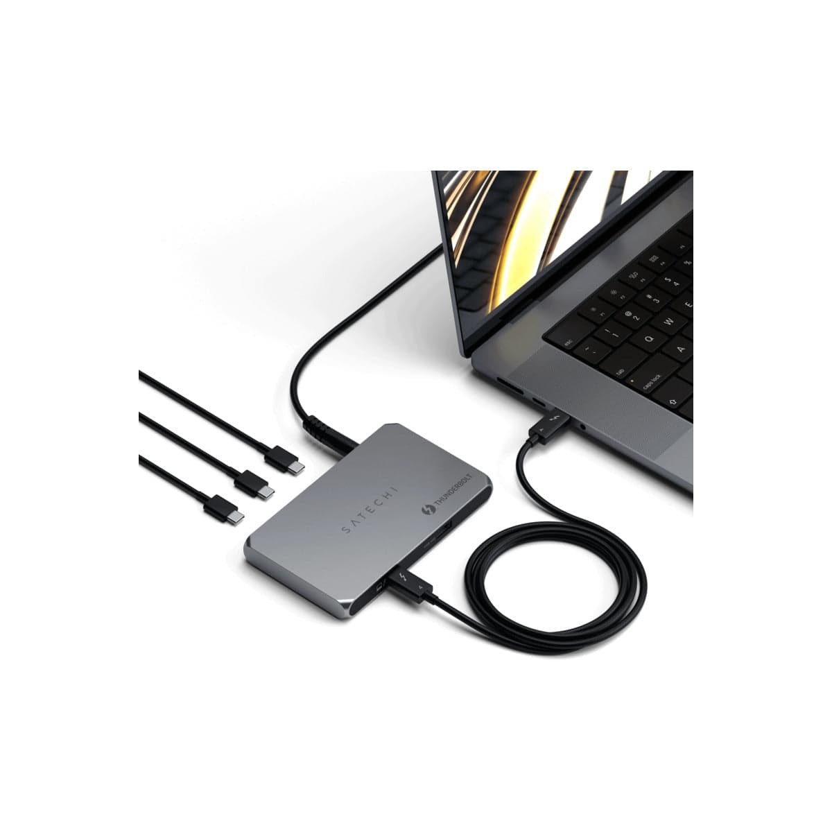 Hub Satechi Thunderbolt 4 Slim Pro - stříbrný - náhled 3