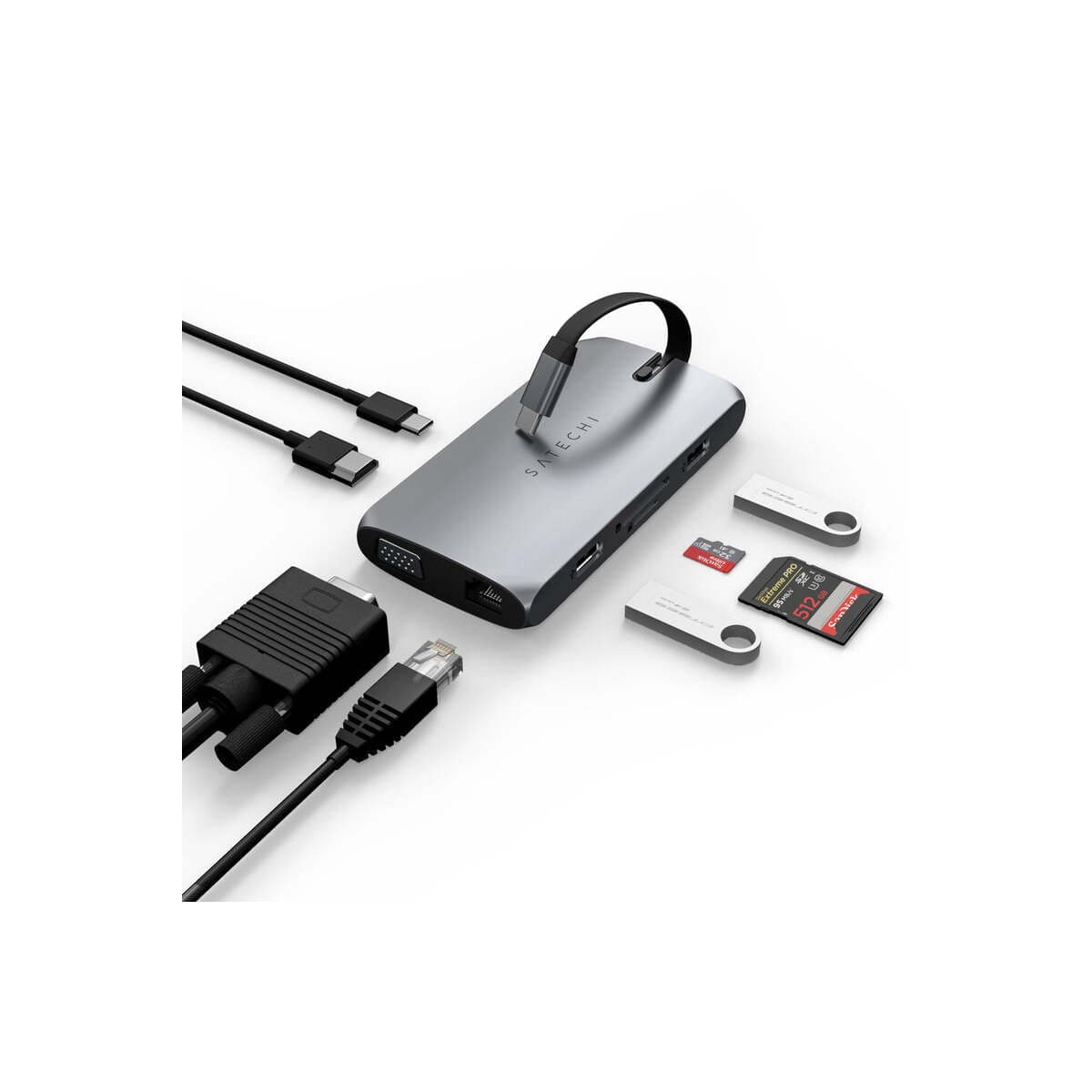 Víceportový cestovní USB-C adaptér Satechi - vesmírně šedý - náhled 4