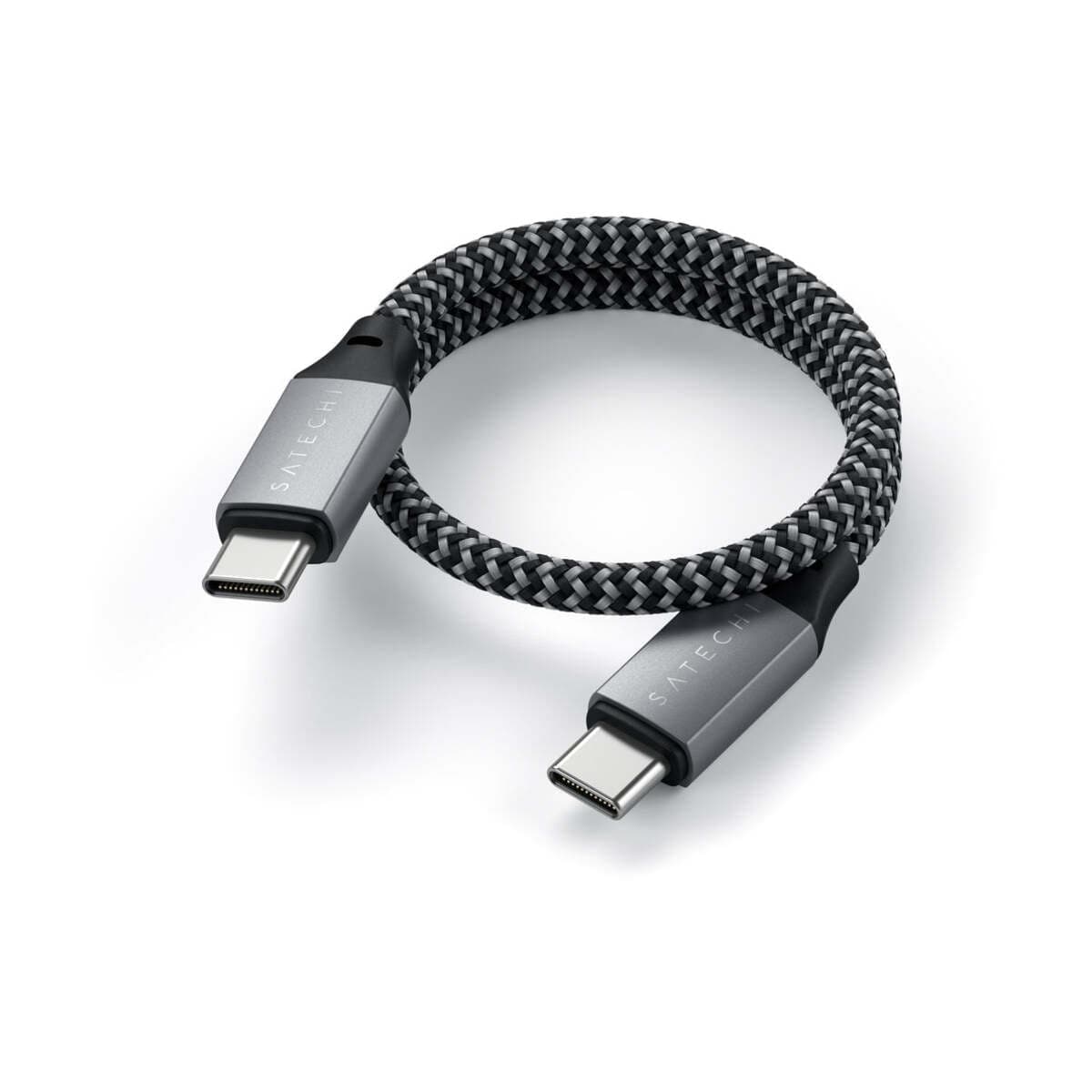 Kabel USB-C na USB-C Satechi 25 cm - vesmírně šedý - náhled 3
