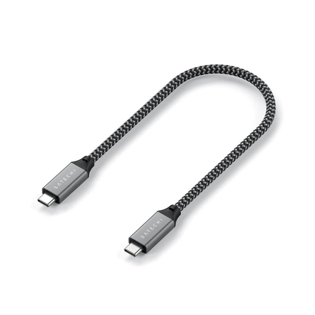 Pletený kabel Satechi USB-C na USB-C 25 cm – šedý - náhled 4