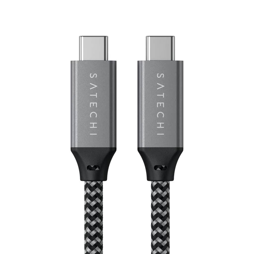 Pletený kabel Satechi USB-C na USB-C 25 cm – šedý - náhled 3