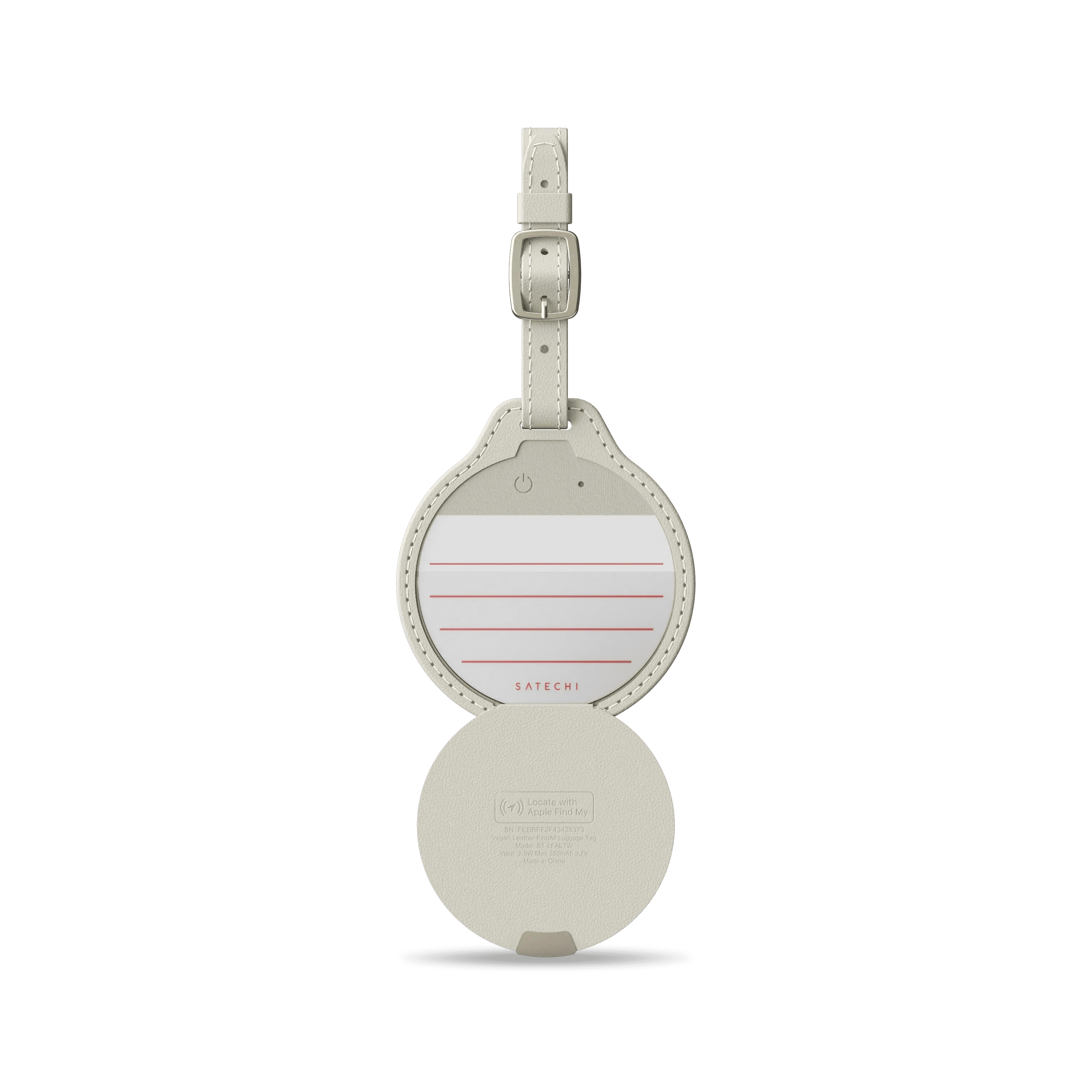 Jmenovka z veganské kůže Satechi FindAll Luggage Tag s kapsou na AirTag - světlá - náhled 5