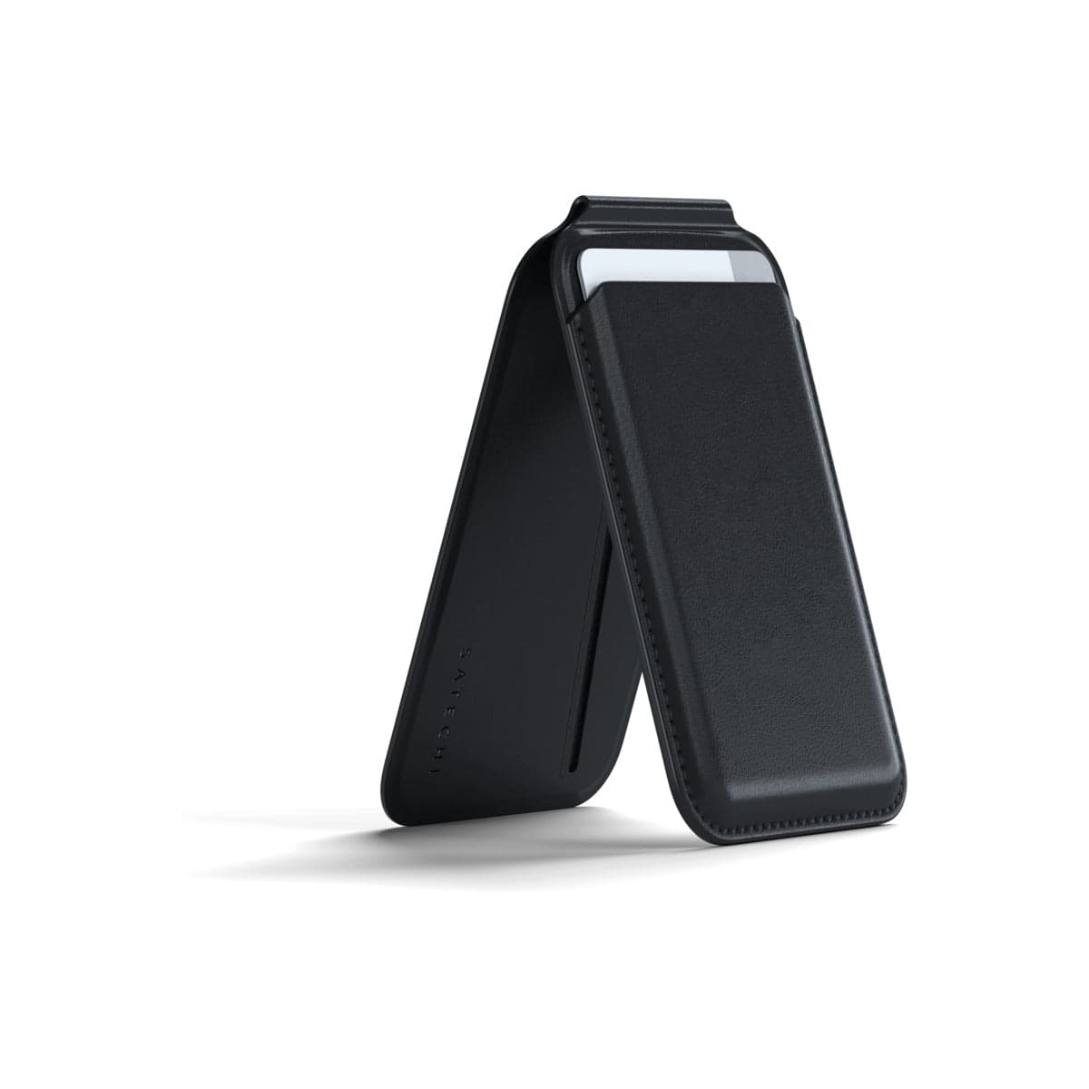 Magnetický stojánek s peněženkou pro iPhone Satechi - černý